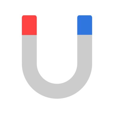 Mıknatıslı Düz Vektör Simgesi Tasarımı