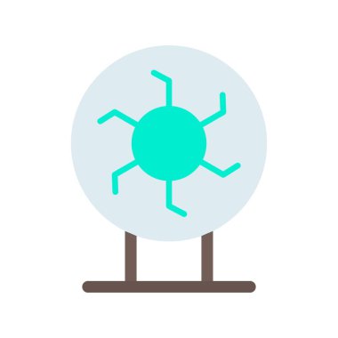 Plasma Ball Düz Vektör Simgesi Tasarımı