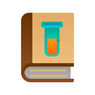 Kitap Düz Gradyan Vektör Simgesi Tasarımı