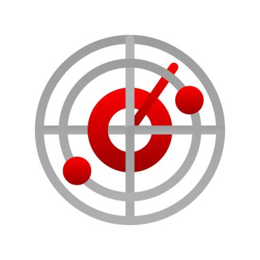 Radar Düz Gradyan Vektör Simgesi Tasarımı