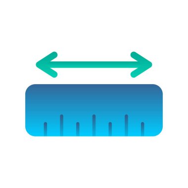Düz Gradyan Vektör Simgesi Tasarımı Ölç