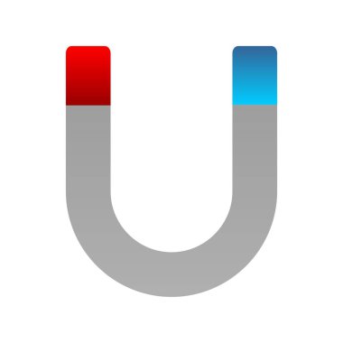 Mıknatıslı Düz Gradyan Vektör Simgesi Tasarımı