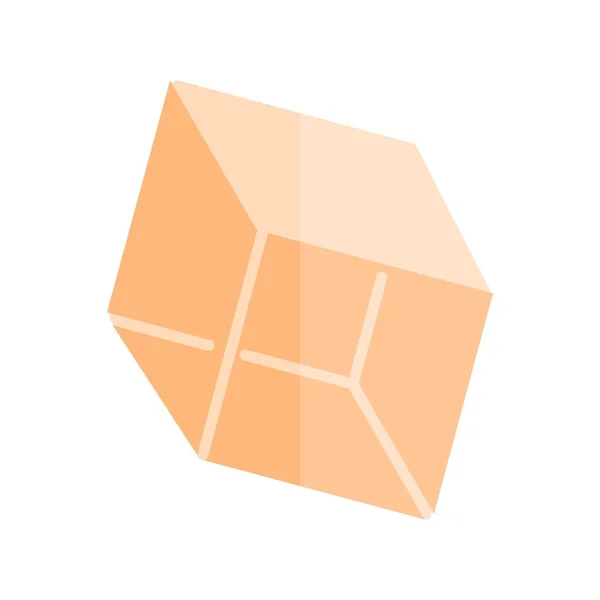 Cube Flat Light Vector Icon Desig — Stockvector