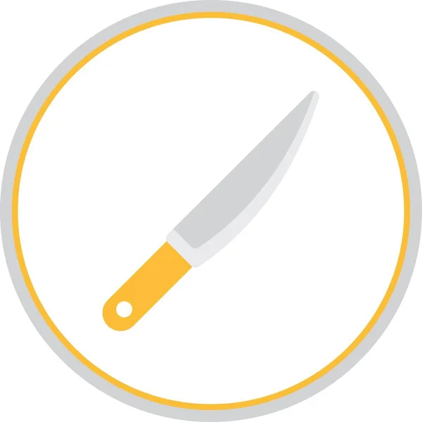 Couteau Cercle Plat Vectoriel Icône Desig — Image vectorielle