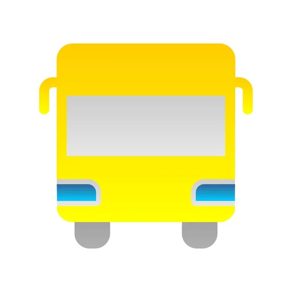 Otobüs Düz Gradyan Vektör Simgesi Tasarımı — Stok Vektör