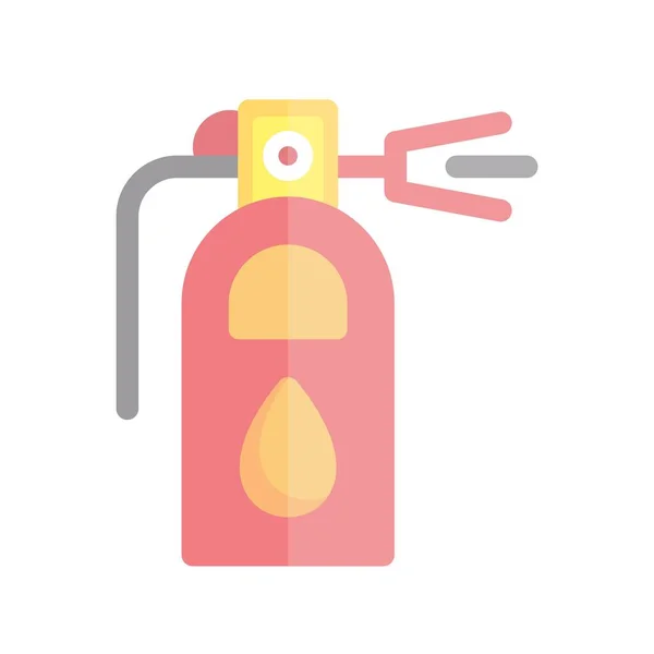 Extinguisher Flat Light Vector Icon Desig — Archivo Imágenes Vectoriales