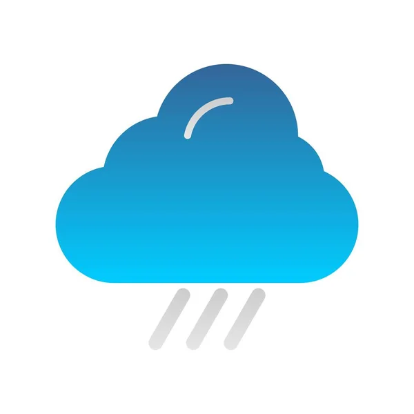 Rain Flat Gradient Vector Icon Design — Stock Vector