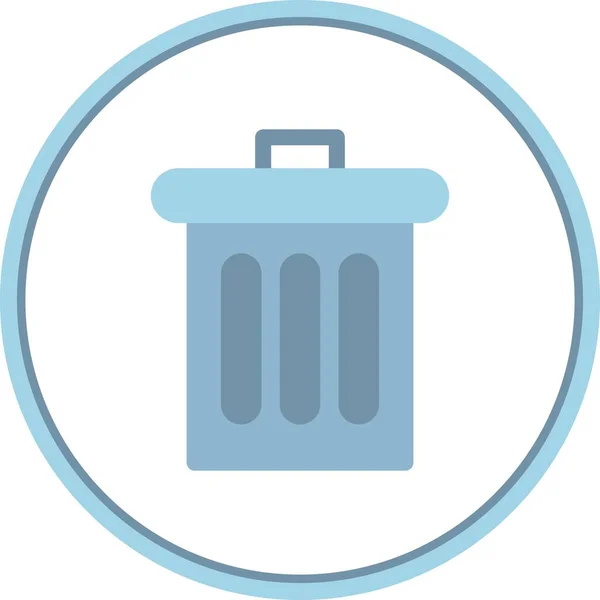 Garbage Flat Circle Vector Icon Ontwerp — Stockvector