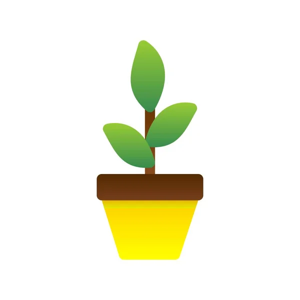 Planta Plana Gradiente Vector Ícone Design — Vetor de Stock