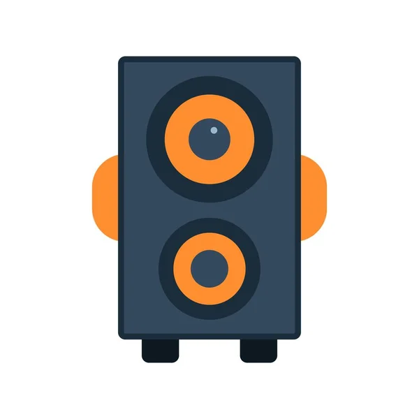 Altavoz Plano Vector Icono Diseño — Vector de stock