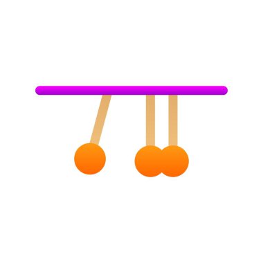 Sarkaç Düz Gradyan Vektör Simgesi Tasarımı