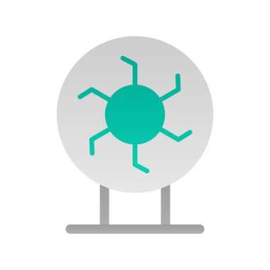 Plasma Ball Düz Gradyan Vektör Simgesi Tasarımı