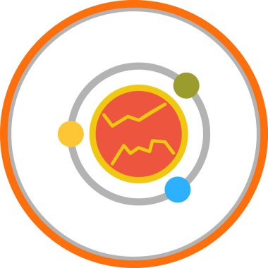 Düz Çember Vektör Simgesi Tasarımı Gezegeni