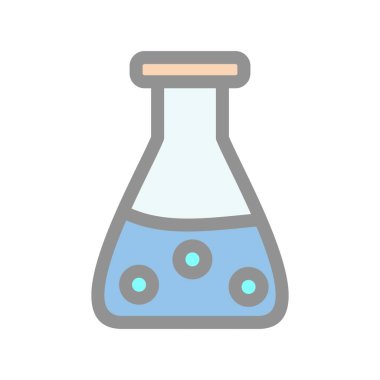 Şişede Doldurulmuş Işık Vektörü Simgesi Tasarımı