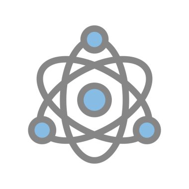Atom Doldurulmuş Işık Vektörü Simgesi Tasarımı 