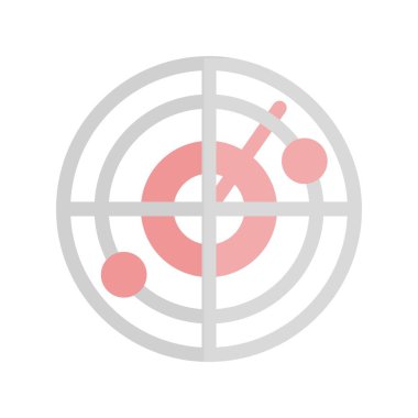 Radar Düz Işık Vektörü Simgesi Tasarımı