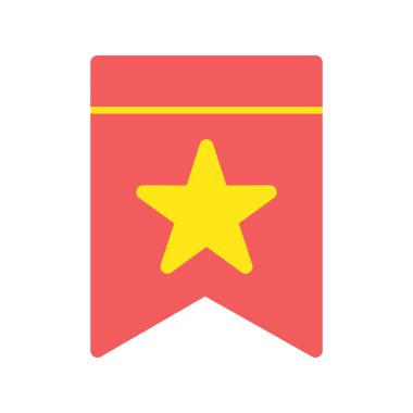 Yer İmleri Düz Vektör Simgesi Tasarımı