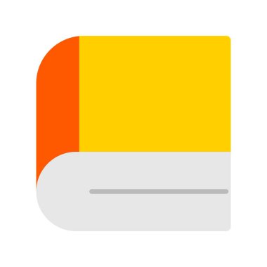 Kitap Düz Vektör Simgesi Tasarımı