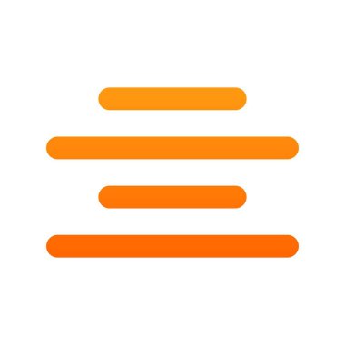 Merkez Düz Gradyan Vektör Simgesi Tasarımı Hizala