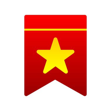 Yer İmleri Düz Gradyan Vektör Simgesi Tasarımı