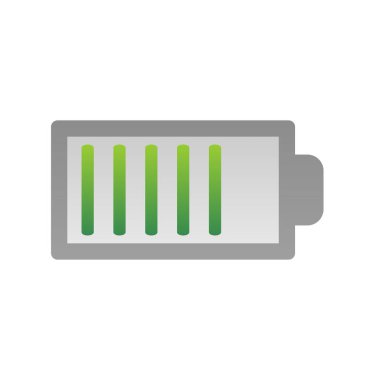 Pil Düz Gradyan Vektör Simgesi Tasarımı