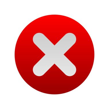 İptal Edilmiş Düz Gradyan Vektör Simgesi Tasarımı