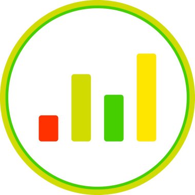 Çubuk Düz Çember Vektör Simgesi Tasarımı