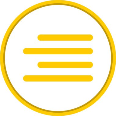 Düz Çember Vektör Simgesi Tasarımı Hizala