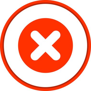 İptal Edilen Düz Çember Vektör Simgesi Tasarımı