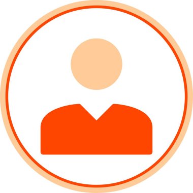 Kullanıcı Düz Çember Vektör Simgesi Tasarımı