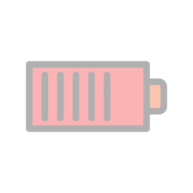 Pil Doldurulmuş Işık Vektörü Simgesi Tasarımı