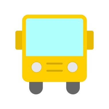 Büyük otobüs Düz Vektör Simgesi Tasarımı