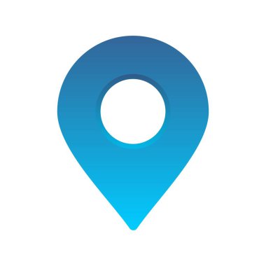 Konum Düz Gradyan Vektör Simgesi Tasarımı