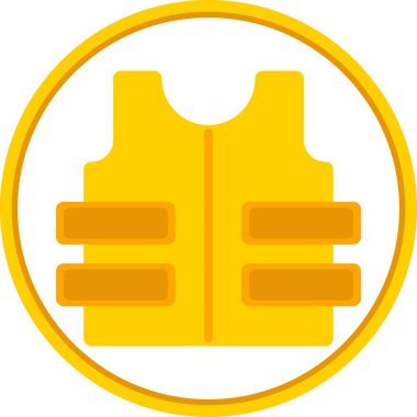 Yelek Düz Çember Vektör Simgesi Tasarımı