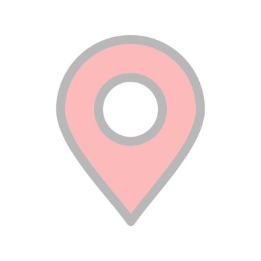 Konum Doldurulmuş Işık Vektörü Simgesi Tasarımı