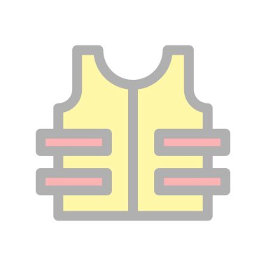 Yelek Doldurulmuş Işık Vektörü Simgesi Tasarımı