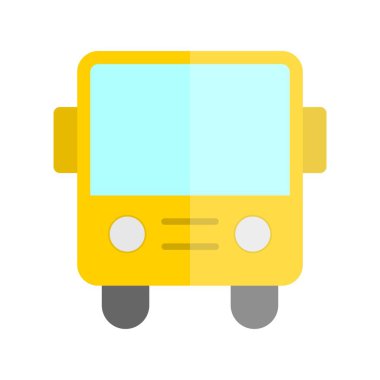 Büyük otobüs Düz Işık Vektör Simgesi Tasarımı