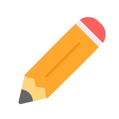 Kalem Düz Vektör Simgesi Tasarımı