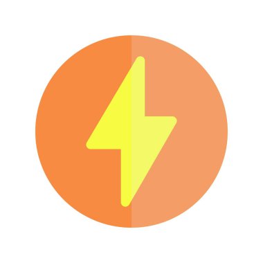 Enerji Düz Işık Vektörü Simgesi Tasarımı