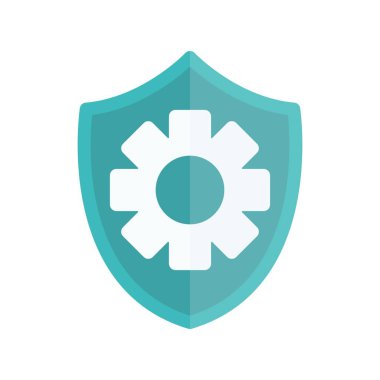 Kalkan Düz Işık Vektörü Simgesi Desig