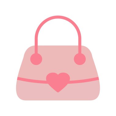 Kadın Torbası Düz Vektör Simgesi Tasarımı