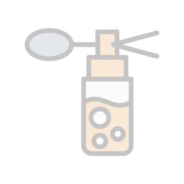 Parfüm Şişesi Doldurulmuş Işık Vektörü Simgesi Tasarımı