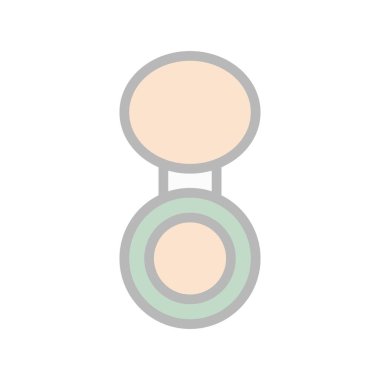 Bastırılmış Toz Doldurulmuş Işık Vektörü Simgesi Tasarımı