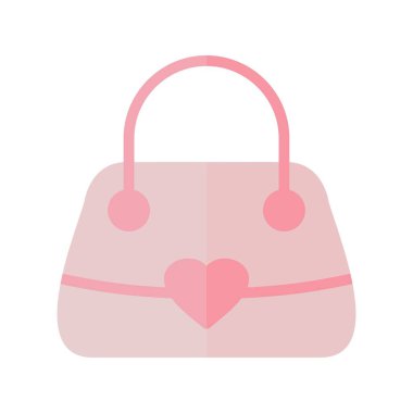 Kadın Torbası Düz Işık Vektörü Simgesi Tasarımı