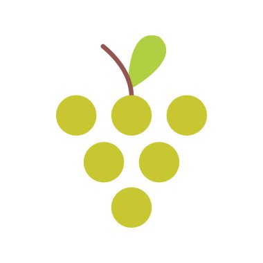 Üzüm Düz Vektörü Simgesi Tasarımı