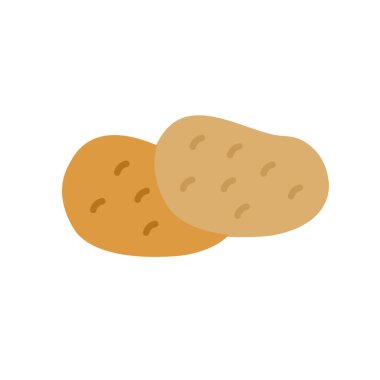 Patates Düz Vektör Simgesi Tasarımı