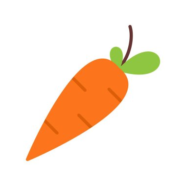 Havuç Düz Vektör Simgesi Tasarımı