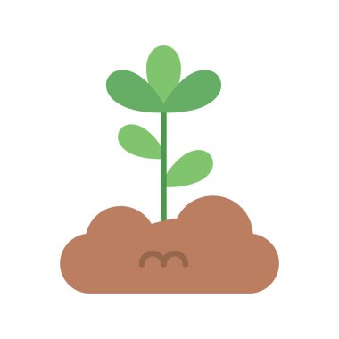 Filizler Düz Vektör Simgesi Tasarımı