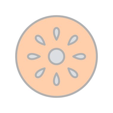 Kiwi Doldurulmuş Işık Vektörü Simgesi Tasarımı