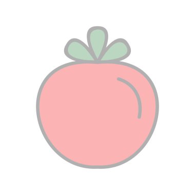 Domates Doldurulmuş Işık Vektörü Simgesi Tasarımı